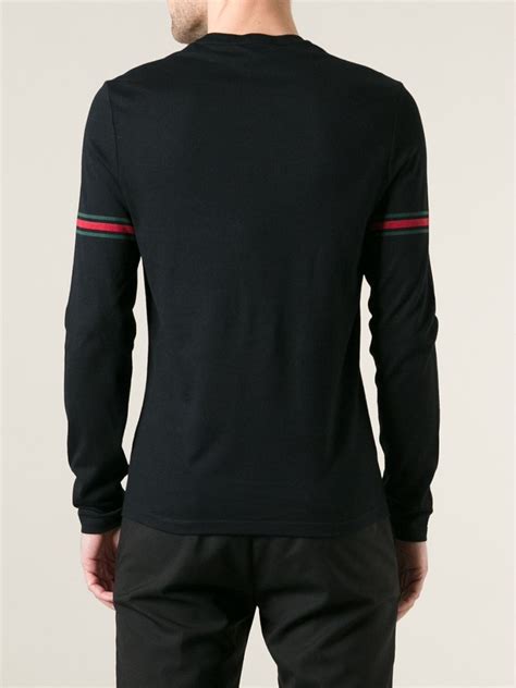 gucci black long sleeve shirt|farfetch gucci t shirts.